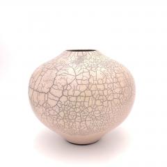 Japanese Raku Glazed Crackleware Vase circa 1980 - 3334936