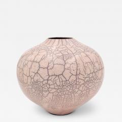 Japanese Raku Glazed Crackleware Vase circa 1980 - 3341318