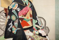 Japanese Scroll Oiran A Courtesan  - 4097140
