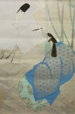 Japanese Scroll Scene From the Tale of Genji - 4124479