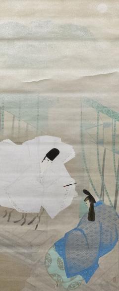 Japanese Scroll Scene From the Tale of Genji - 4124488