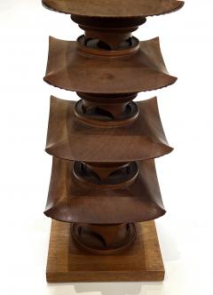 Japanese Showa Period Teak Model of a Pagoda - 4644707