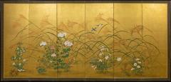 Japanese Six Panel Screen A Garden For All Seasons - 1154991