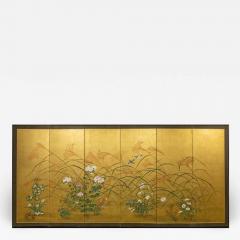 Japanese Six Panel Screen A Garden For All Seasons - 1155031