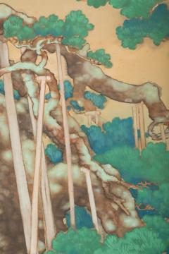 Japanese Six Panel Screen Ancient Pines On the Shore Under Silver Moon - 1279956
