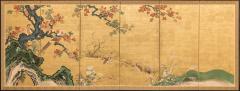 Japanese Six Panel Screen Autumn Audobon Scene - 327626