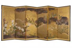 Japanese Six Panel Screen Autumn on Gold - 2405633