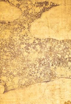 Japanese Six Panel Screen Cedar Landscape on Gold with Luminous Moon - 2696679