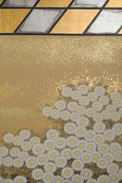 Japanese Six Panel Screen Chrysanthemum Pavilion - 2405598