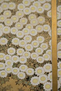 Japanese Six Panel Screen Chrysanthemum Pavilion - 2405603