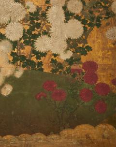 Japanese Six Panel Screen Chrysanthemums by Rivers Edge - 4574851