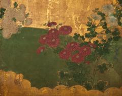 Japanese Six Panel Screen Chrysanthemums by Rivers Edge - 4574853