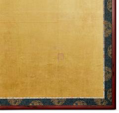 Japanese Six Panel Screen Horses on Gold Leaf - 3277598