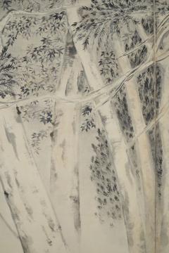Japanese Six Panel Screen Into the Woods - 4340559