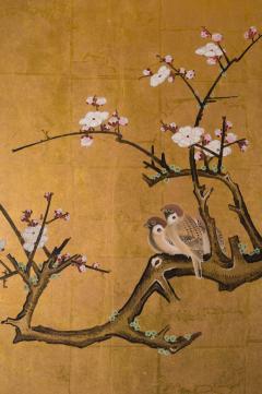 Japanese Six Panel Screen Late Winter Into Early Spring - 1552150