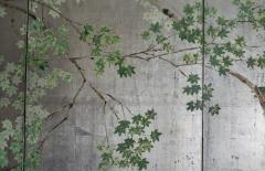 Japanese Six Panel Screen Maple Over Water - 4327456
