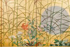 Japanese Six Panel Screen Moon Over the Plains of Musashino on Gold Leaf - 351435