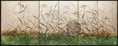 Japanese Six Panel Screen Moon Rising Over the Plains of Musashino - 3145931