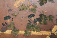 Japanese Six Panel Screen Morning Glories on a Bamboo Arbor - 2729153