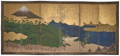 Japanese Six Panel Screen Mount Fuji - 4327441