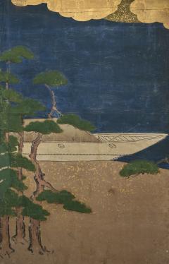 Japanese Six Panel Screen Mount Fuji - 4327489