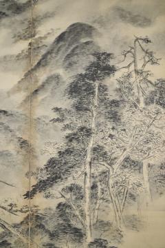 Japanese Six Panel Screen Mountains in the Mist - 4340581