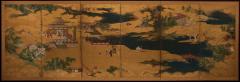 Japanese Six Panel Screen Nijushi ko The Twenty Four Paragons of Filial Piety  - 3198405