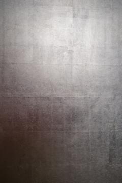Japanese Six Panel Screen Plain Silver Leaf on Paper - 3597840