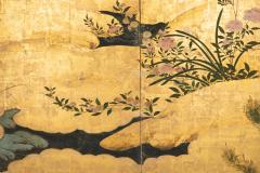 Japanese Six Panel Screen Rimpa Flower Landscape - 2729124
