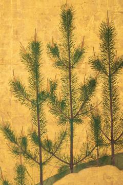 Japanese Six Panel Screen Rimpa Flower Landscape - 2729138