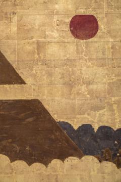 Japanese Six Panel Screen River Landscape - 3187260