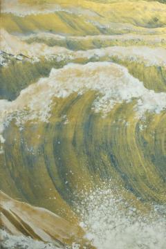 Japanese Six Panel Screen Rocks and Waves in a Coastal Landscape - 735180