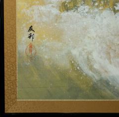 Japanese Six Panel Screen Rocks and Waves in a Coastal Landscape - 735184