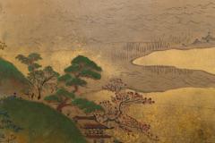 Japanese Six Panel Screen Rolling Country Landscape - 1930173