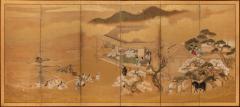 Japanese Six Panel Screen Scene from the Tale of Genji - 3119888