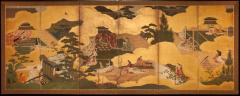 Japanese Six Panel Screen Scene from the Tale of Genji - 3228459