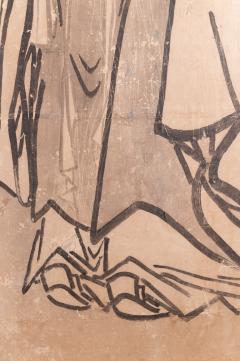 Japanese Six Panel Screen Scholars in a Bamboo Forest - 3158391