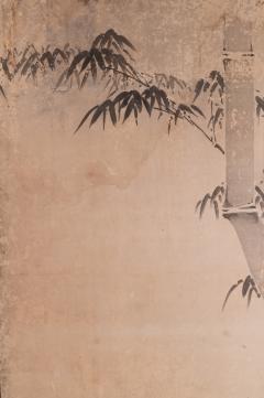 Japanese Six Panel Screen Scholars in a Bamboo Forest - 3158397