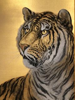 Japanese Six Panel Screen Siberian Tigers - 3119908