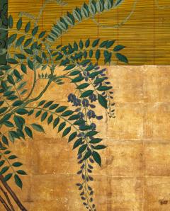 Japanese Six Panel Screen Sudare and Wisteria - 3209179