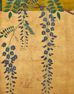 Japanese Six Panel Screen Sudare and Wisteria - 3209183