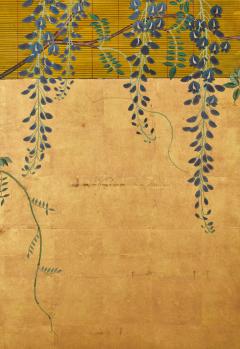 Japanese Six Panel Screen Sudare and Wisteria - 3209191