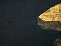 Japanese Six Panel Screen Thatched Pavillion in Cedar Landscape - 3219565