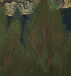 Japanese Six Panel Screen Thatched Pavillion in Cedar Landscape - 3219570