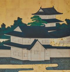 Japanese Six Panel Screen Unusual Genre Scene Painting - 3421170