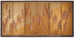 Japanese Six Panel Screen Waka Poems on Basketry Design - 3326892