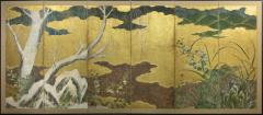 Japanese Six Panel Screen Winter Into Spring - 1319992