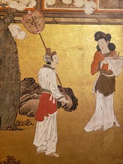 Japanese Six Panel Screen Women of the Court in the Garden - 1571840