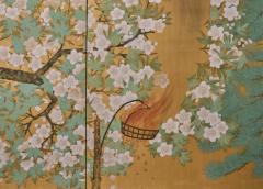 Japanese Six Panel Screen Yozakura - 4250984