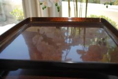 Japanese Tea Trays 5 Roiro Lacquer Meiji 19th c  - 4565166